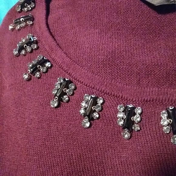 Simply Vera plum blouse with pretty beading medium - Picture 2 of 6